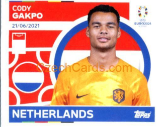 Cody Gakpo 2024 Topps UEFA Euro sticker #NED18