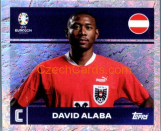 David Alaba 2024 Topps UEFA Euro sticker foil #AUT2