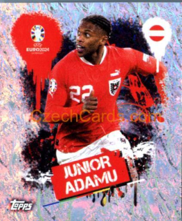 Junior Adamu 2024 Topps UEFA Euro sticker foil #AUT3