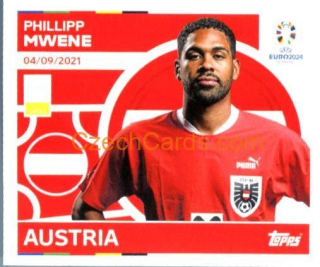 Philipp Mwene 2024 Topps UEFA Euro sticker #AUT7