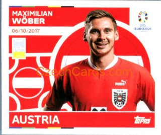 Maximilian Wöber 2024 Topps UEFA Euro sticker #AUT8