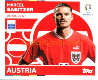 Marcel Sabitzer 2024 Topps UEFA Euro sticker #AUT10