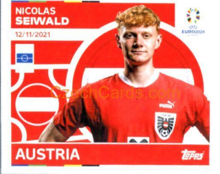 Nicolas Seiwald 2024 Topps UEFA Euro sticker #AUT11