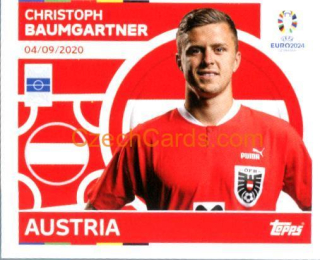 Christoph Baumgartner 2024 Topps UEFA Euro sticker #AUT15