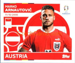 Marko Arnautović 2024 Topps UEFA Euro sticker #AUT18