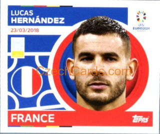 Lucas Hernández 2024 Topps UEFA Euro sticker #FRA10