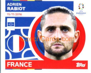 Adrien Rabiot 2024 Topps UEFA Euro sticker #FRA15