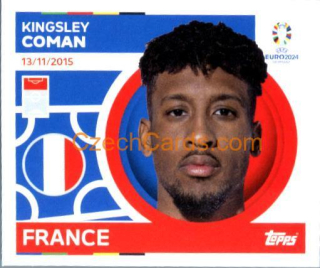 Kingsley Coman 2024 Topps UEFA Euro sticker #FRA19