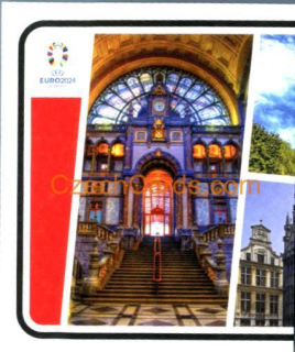 Belgium Landmark 1/2 2024 Topps UEFA Euro sticker #BEL-P1