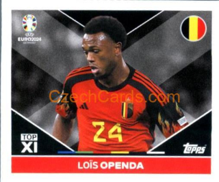 Lois Openda 2024 Topps UEFA Euro sticker #BEL-TOP1