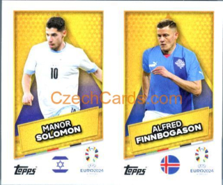 Manor Solomon / Alfred Finnbogason 2024 Topps UEFA Euro sticker #ICE-ISR-SP