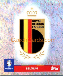 Emblem Belgium 2024 Topps UEFA Euro sticker foil #BEL1