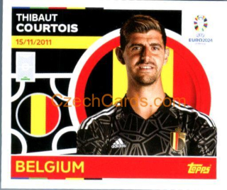 Thibaut Courtois 2024 Topps UEFA Euro sticker #BEL4