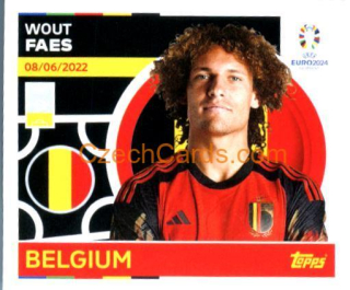 Wout Faes 2024 Topps UEFA Euro sticker #BEL6