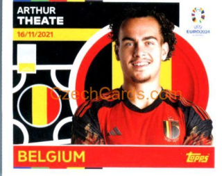 Arthur Theate 2024 Topps UEFA Euro sticker #BEL8