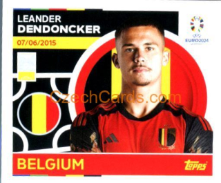 Leander Dendoncker 2024 Topps UEFA Euro sticker #BEL11