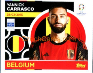 Yannick Carrasco 2024 Topps UEFA Euro sticker #BEL15