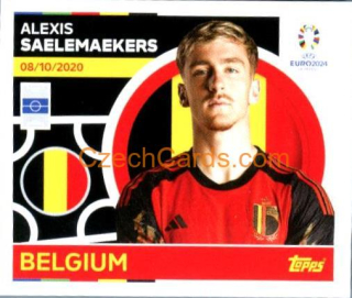 Alexis Saelemaekers 2024 Topps UEFA Euro sticker #BEL16