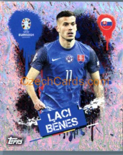 Laci Bénes 2024 Topps UEFA Euro sticker foil #SVK3