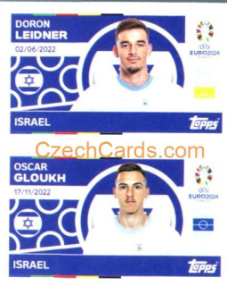 Doron Leidner / Oscar Gloukh 2024 Topps UEFA Euro sticker #ISR8-9