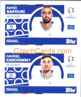 Ramzi Safouri / Gavriel Kanichowsky 2024 Topps UEFA Euro sticker #ISR12-13