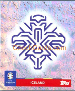 Emblem Iceland 2024 Topps UEFA Euro sticker foil #ICE1