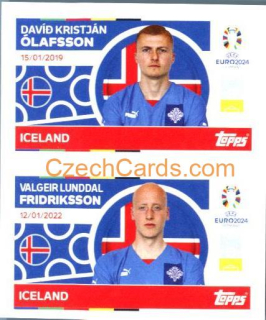 Kristján Ólafsson / Valgeir Lunddal Fridriksson 2024 Topps UEFA Euro sticker #ICE4-5