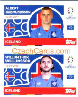 Albert Gudmundsson / Willum Thor Willumsson 2024 Topps UEFA Euro sticker #ICE12-13