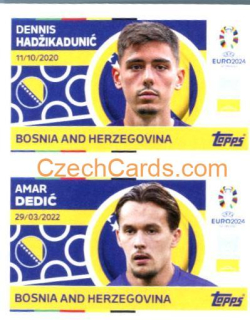 Dennis Hadžikadunić / Amar Dedić 2024 Topps UEFA Euro sticker #BIH4-5