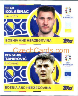 Sead Kolašinac / Benjamin Tahirović 2024 Topps UEFA Euro sticker #BIH6-7