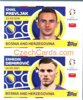 Smail Prevljak / Ermedin Demirović 2024 Topps UEFA Euro sticker #BIH14-15