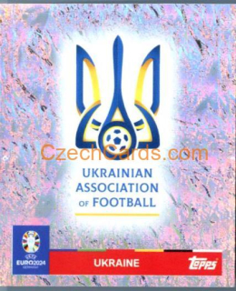 Emblem Ukraine 2024 Topps UEFA Euro sticker foil #UKR1