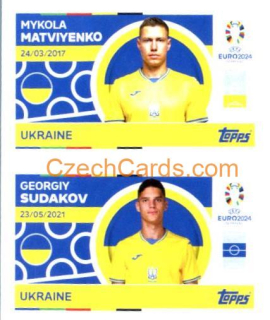 Mykola Matviyenko / Georgiy Sudakov 2024 Topps UEFA Euro sticker #UKR8-9