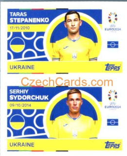 Taras Stepanenko / Serhiy Sydorchuk 2024 Topps UEFA Euro sticker #UKR10-11