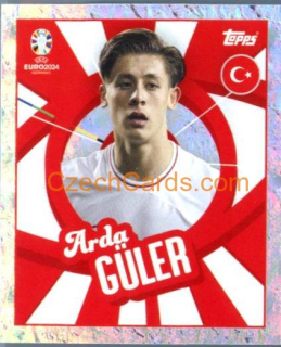 Arda Güler 2024 Topps UEFA Euro sticker foil #TUR-PTW