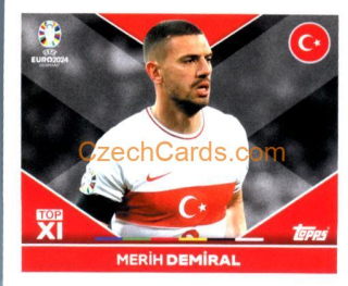 Merih Demiral 2024 Topps UEFA Euro sticker #TUR-TOP1