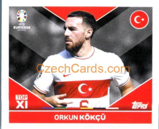 Orkun Kökçü 2024 Topps UEFA Euro sticker #TUR-TOP2