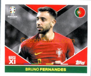 Bruno Fernandes 2024 Topps UEFA Euro sticker #POR-TOP1