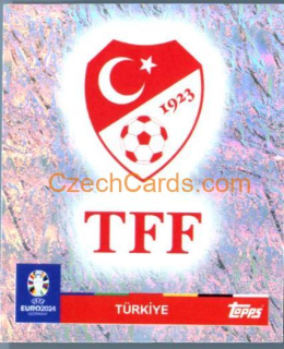 Emblem Turkey 2024 Topps UEFA Euro sticker foil #TUR1