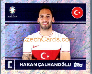 Hakan Çalhanoğlu 2024 Topps UEFA Euro sticker foil #TUR2