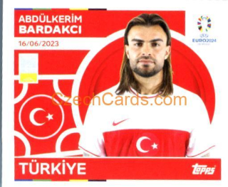 Abdülkerim Bardakcı 2024 Topps UEFA Euro sticker #TUR8