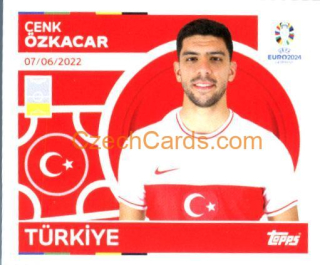 Cenk Özkacar 2024 Topps UEFA Euro sticker #TUR13