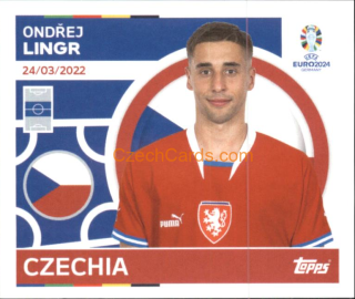 Ondřej Lingr 2024 Topps UEFA Euro sticker #CZE14