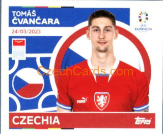 Tomáš Čvančara 2024 Topps UEFA Euro sticker #CZE17