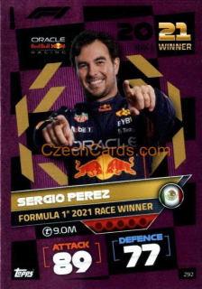 Sergio Perez (Red Bull Racing) 2022 Turbo Attax purple  #292