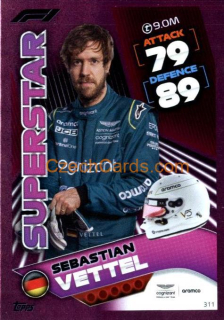 Sebastian Vettel (Aston Martin) 2022 Turbo Attax purple #311