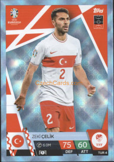 Zeki Çelik 2024 EURO Match Attax crystal parallel #TUR4