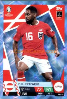 Phillipp Mwene 2024 EURO Match Attax crystal parallel #AUT3