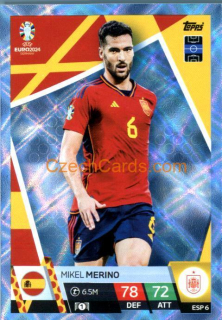 Mikel Merino 2024 EURO Match Attax crystal parallel #ESP6