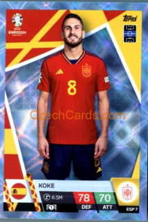 Koke 2024 EURO Match Attax crystal parallel #ESP7